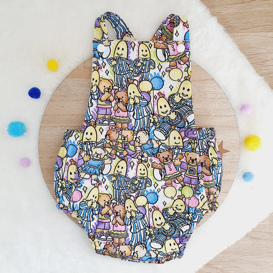 BANANAS print Baby Romper, Size 0