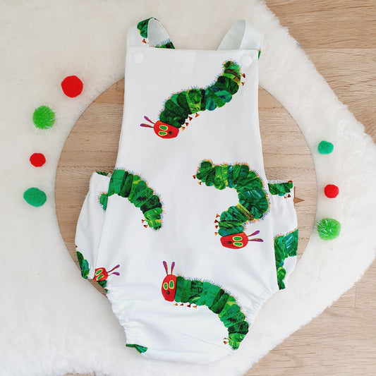 CATERPILLAR print Baby Romper, Size 1
