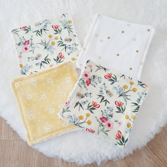 Reusable Wipes, Face Wipes, Eye Make Up Wipes, Pack of 4