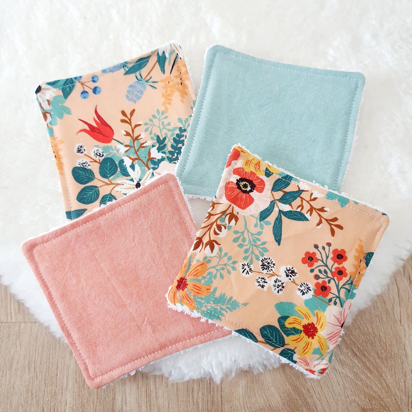 Reusable Wipes, Face Wipes, Eye Make Up Wipes, Pack of 4