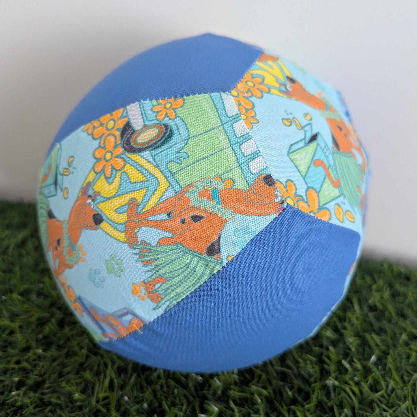 SCOOBY print Balloon Ball Cover - Balloon Balls - Sensory Baby / Toddler / Kids Balloon Play - Handmade Fabric Balloon Cover