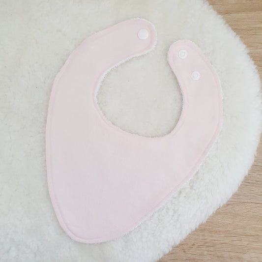 CHAMBRAY LIGHT PINK Bandana Dribble Bib, Handmade Baby Bib, Cotton / Bamboo, Ultra Absorbent