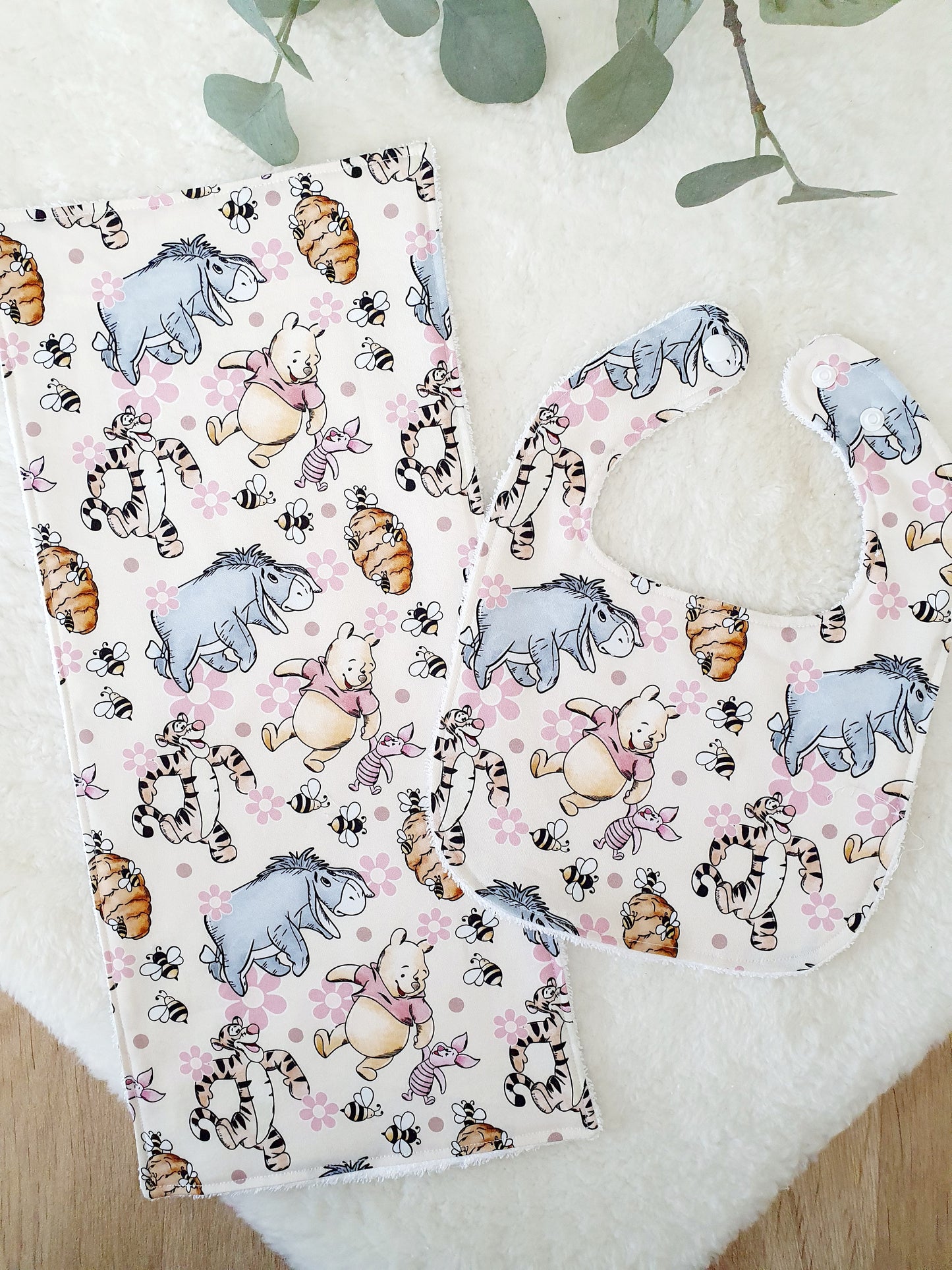 Baby Bib and Burp Cloth Gift Set, Baby Shower Gift, Newborn Gift, Baby Gift