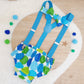BLUE GREEN DOT Boys Cake Smash Outfit, Size 0