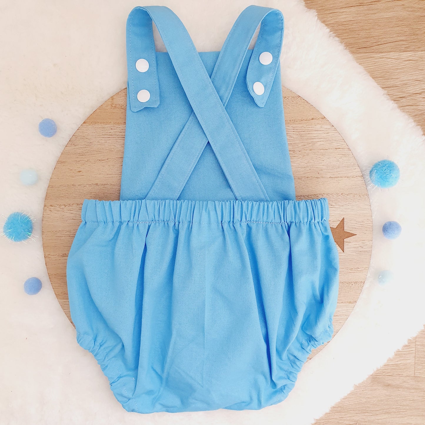 BON BLUE Baby Romper, Size 0