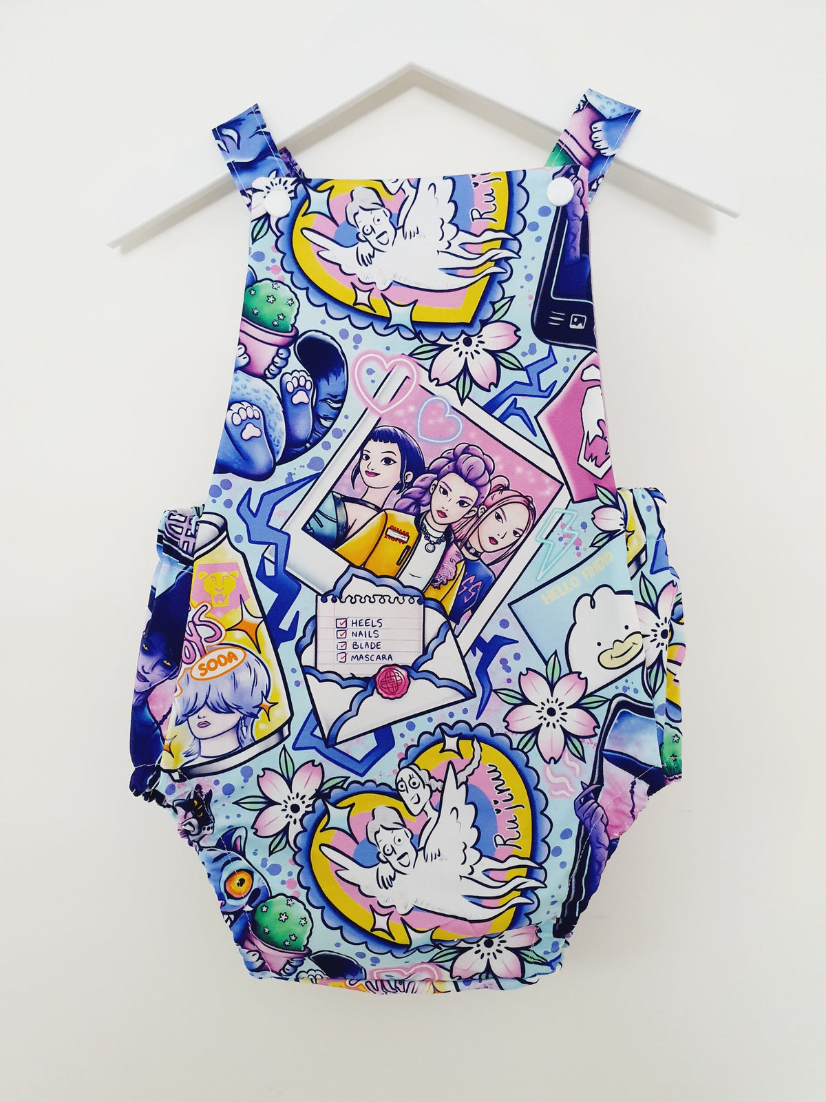 KPOP print Baby / Toddler Handmade Romper, Size 1