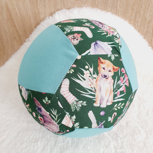 Balloon Ball Cover - Balloon Balls -  Handmade Fabric Balloon Cover - CHRISTMAS AUSSIE ANIMALS