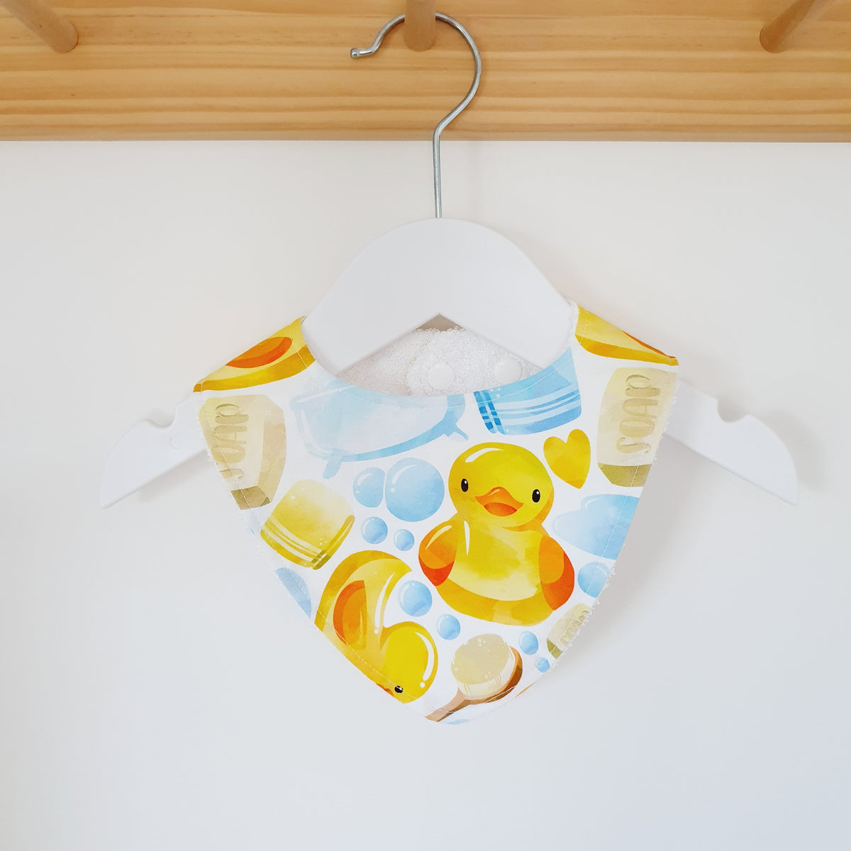 Ducks Bandana Dribble Bib, Handmade Baby Bib, Cotton / Bamboo, Ultra Absorbent