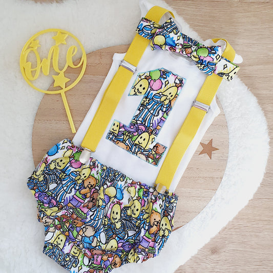 BANANAS Boys 1st Birthday Outfit, Size 1