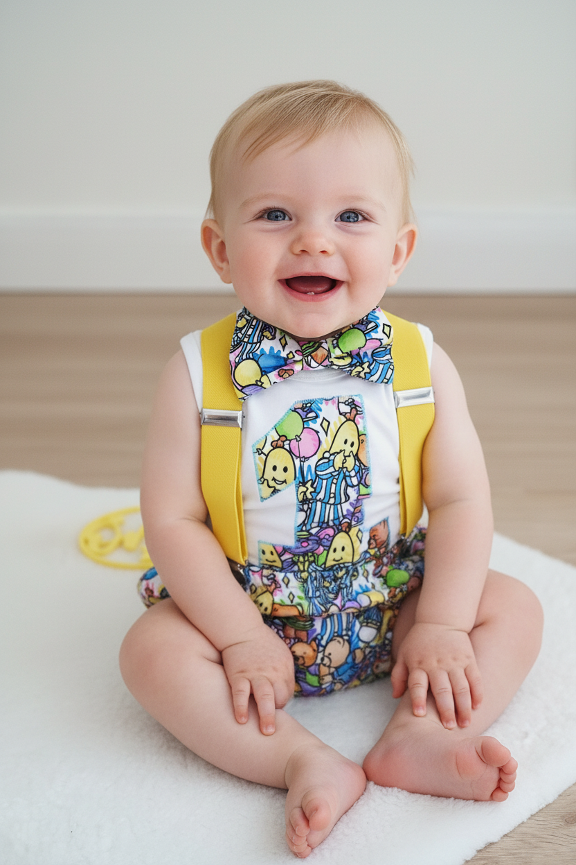 BANANAS Boys 1st Birthday Outfit, Size 1