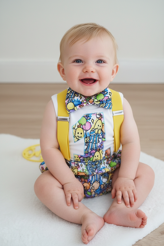 BANANAS Boys 1st Birthday Outfit, Size 1