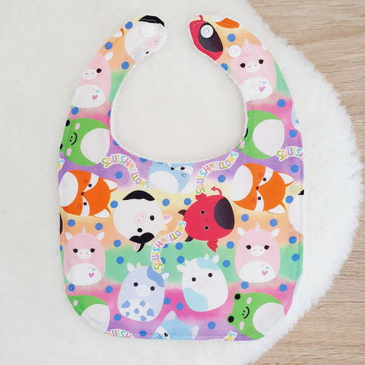 Squishmallow Bib, Handmade Baby Bib, Feeding Bib
