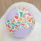 Balloon Ball Cover - Balloon Balls -  Handmade Fabric Balloon Cover - GEO / PURPLE & WHITE SPOT