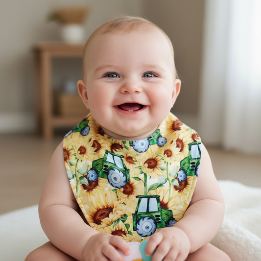 Bandana Dribble Bib, Handmade Baby Bib, Cotton / Bamboo, Ultra Absorbent
