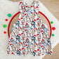 CHRISTMAS DOGS Overalls, Baby Overalls, Short Leg Romper, Size 1
