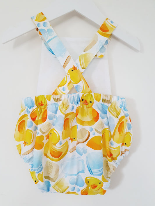 Ducks Baby / Toddler Handmade Romper, Size 0