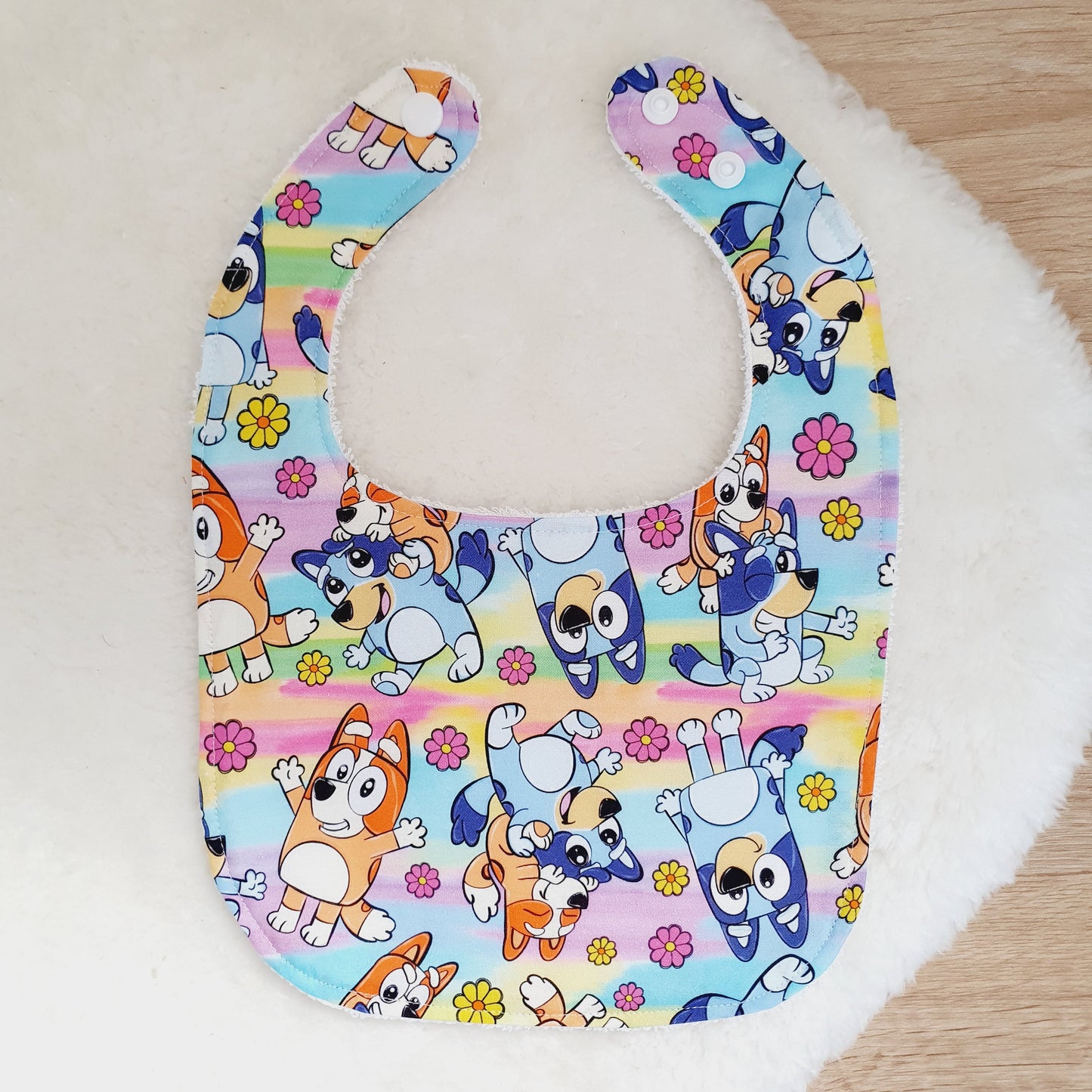 DOGS Bib, Handmade Baby Bib, Feeding Bib