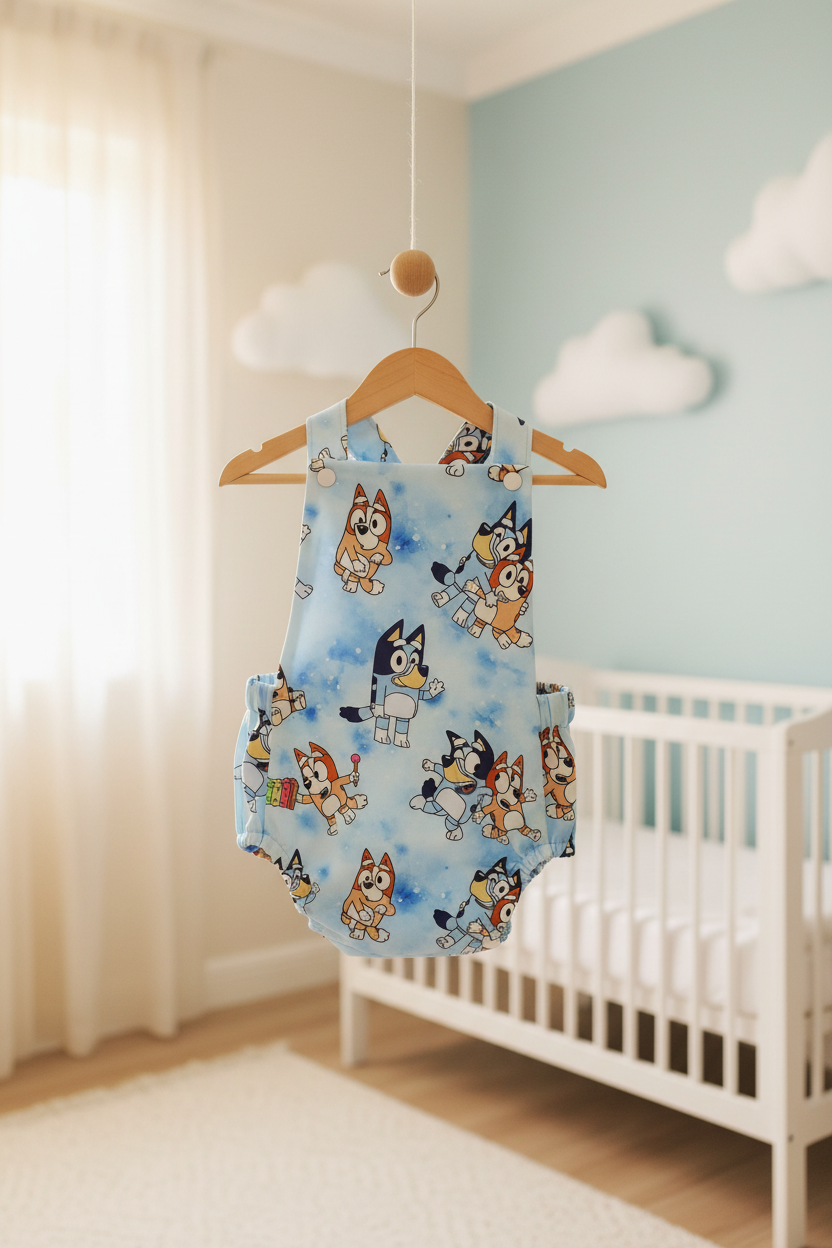 DOGS print Baby Romper, Size 0