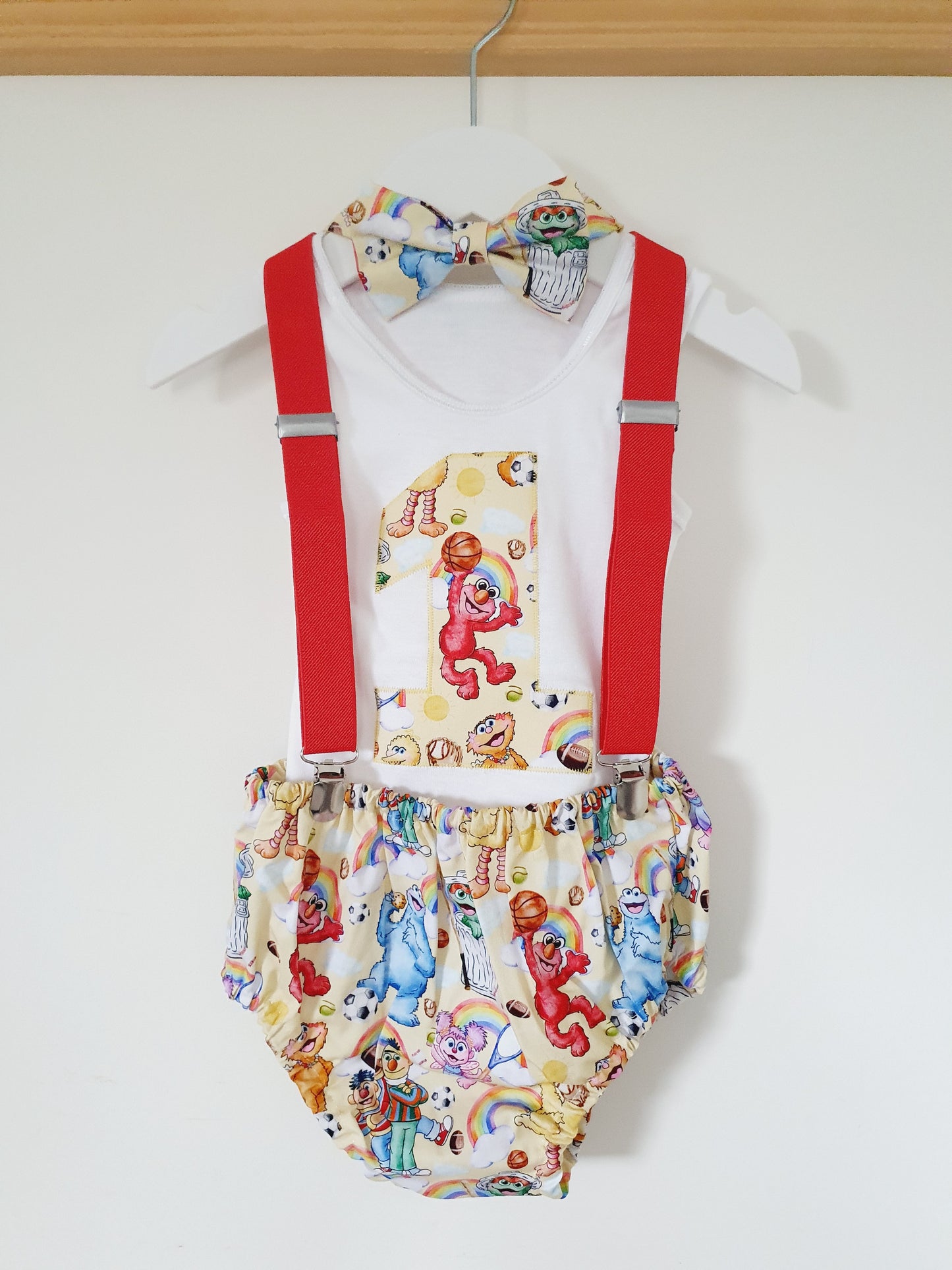 SESAME Boys 1st Birthday Outfit, Size 1