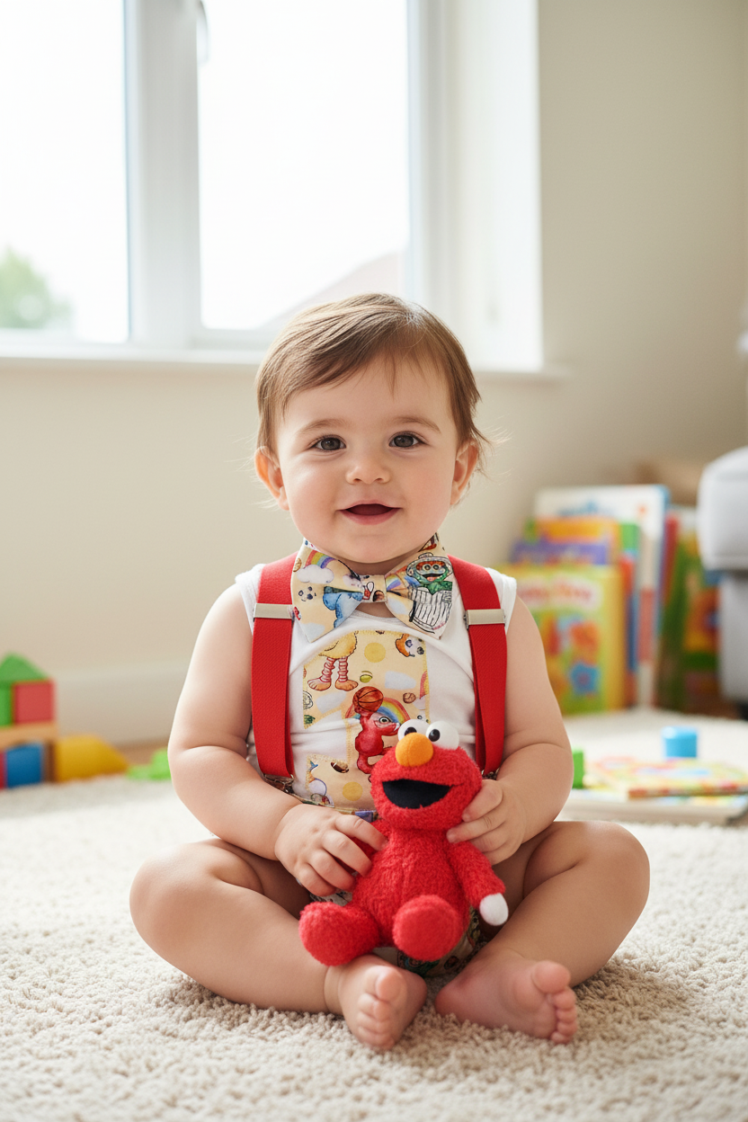 SESAME Boys 1st Birthday Outfit, Size 1