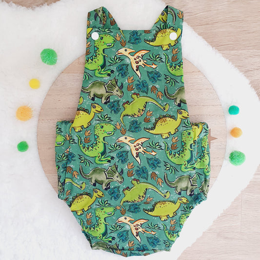 DINOSAUR Baby / Toddler Handmade Romper, Size 1