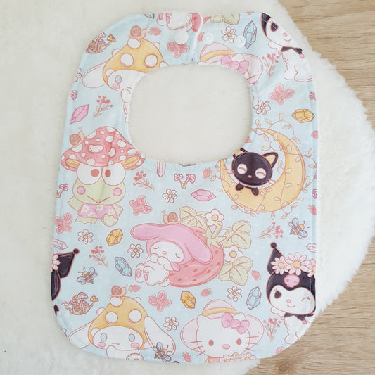 Sanrio Bib, Handmade Baby Bib, Large Feeding Bib