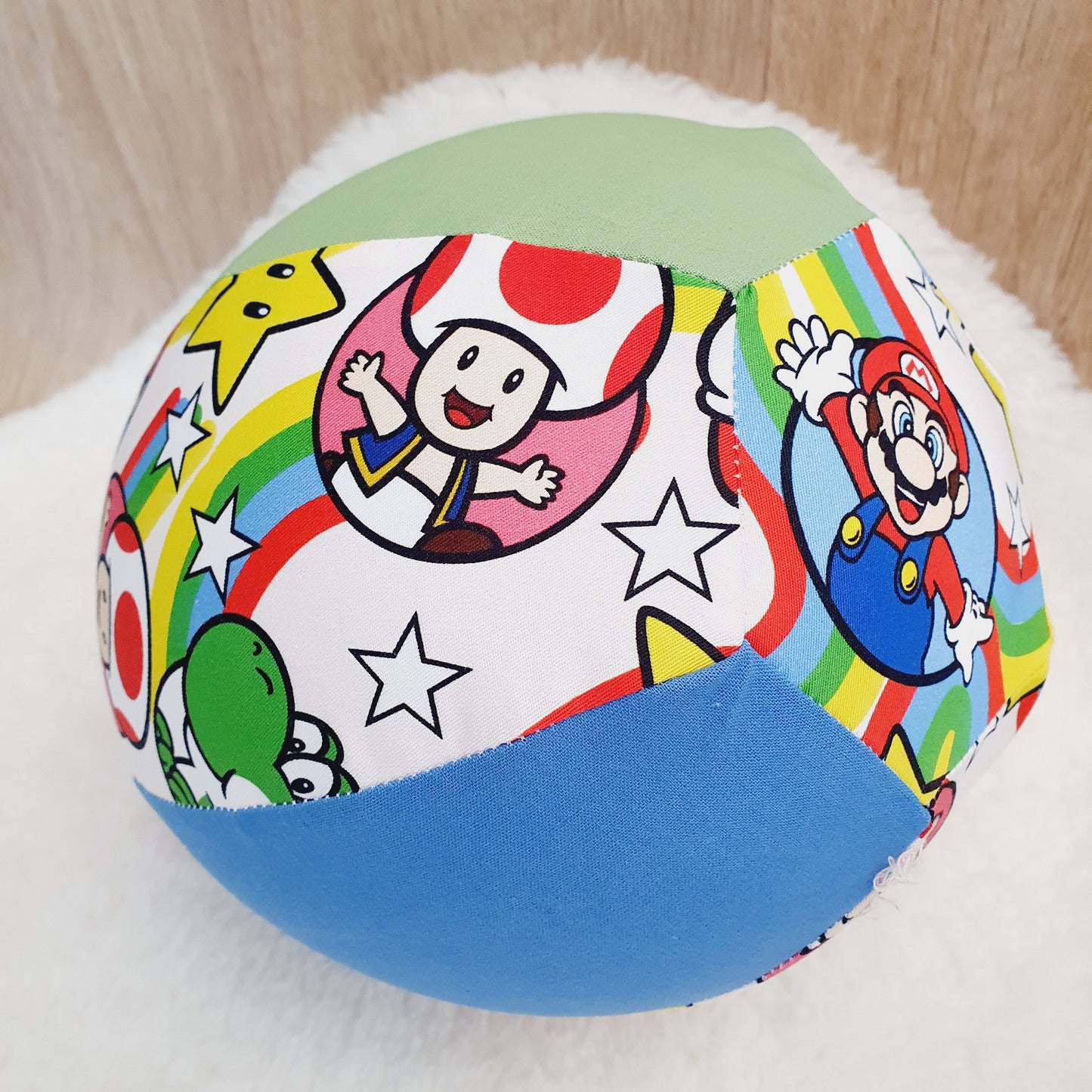 Balloon Ball Cover - Balloon Balls -  Handmade Fabric Balloon Cover - MARIO print