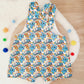 COOKIE MONSTER print Overalls, Baby Overalls, Short Leg Romper, Size 1