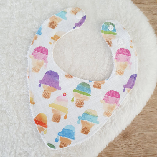 Bandana Dribble Bib, Handmade Baby Bib, Cotton / Bamboo, Ultra Absorbent
