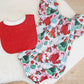 *SALE* PRINCESS CHRISTMAS Baby Girl Playsuit & Bib Set, Size 1