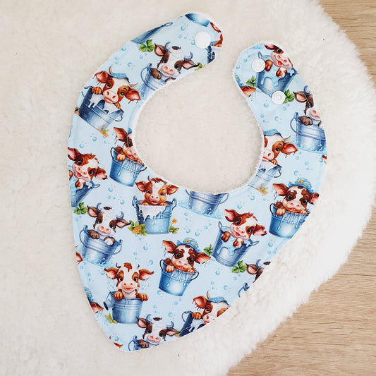 Bandana Dribble Bib, Handmade Baby Bib, Cotton / Bamboo, Ultra Absorbent