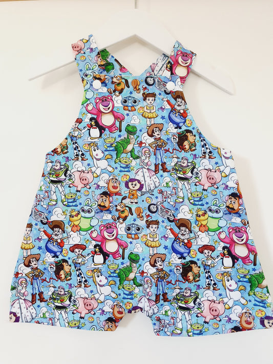 Overalls, Baby Overalls, Short Leg Romper, Size 1