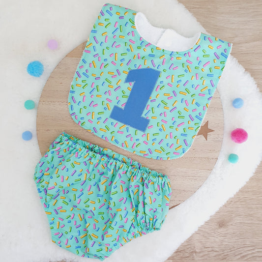 Sprinkles First Birthday Outfit, Cake Smash Outfit, Size 0