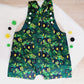 TRACTOR print Overalls, Baby / Toddler Overalls, Short Leg Romper, Size 2