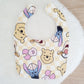 POOH print Bib, Handmade Baby Bib, Feeding Bib