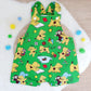 SPOT ON GREEN print Overalls, Baby Overalls, Short Leg Romper, Size 1