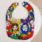 WIGGLY print Bib, Handmade Baby Bib, Feeding Bib