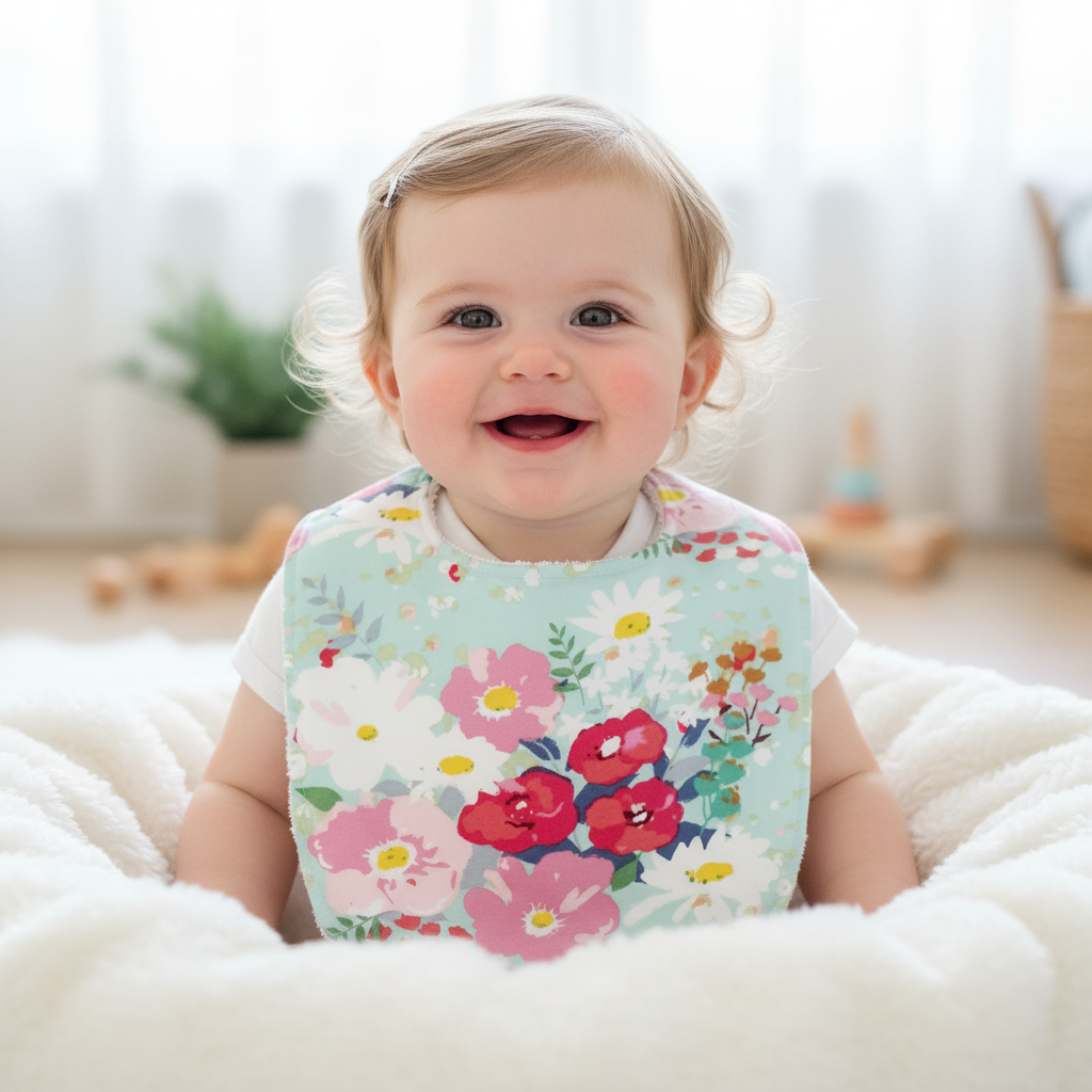 Bib, Handmade Baby Bib, Feeding Bib, Cotton / Bamboo, Ultra Absorbent