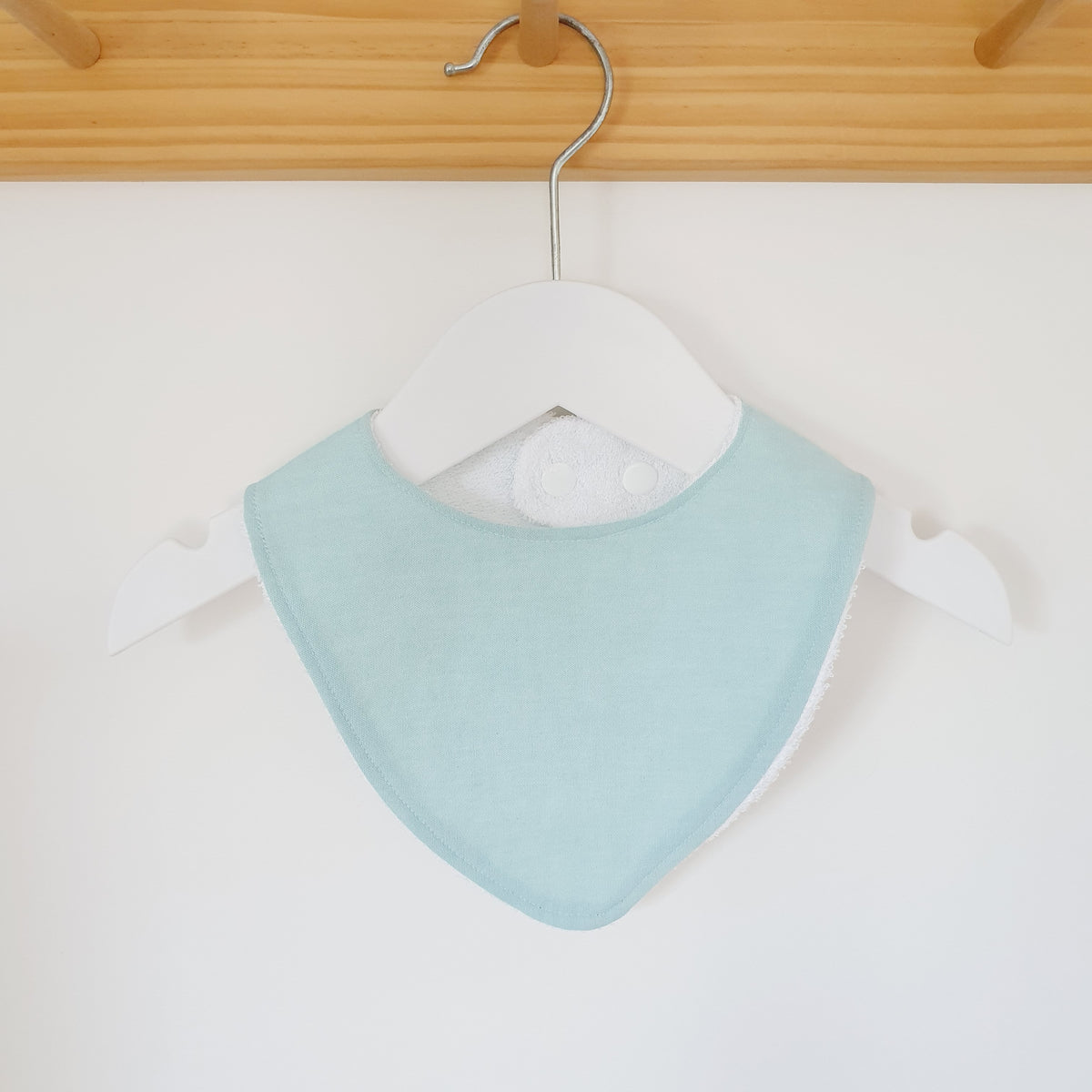 CHAMBRAY AQUA Bandana Dribble Bib, Handmade Baby Bib, Cotton / Bamboo, Ultra Absorbent