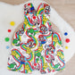 MARIO print Overalls, Baby Overalls, Short Leg Romper, Size 1