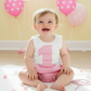 PINK AND WHITE SPOT Girls 1st Birthday / Cake Smash Outfit, Size 1