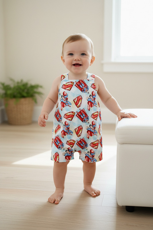 Overalls, Baby / Toddler Overalls, Short Leg Romper, Size 2