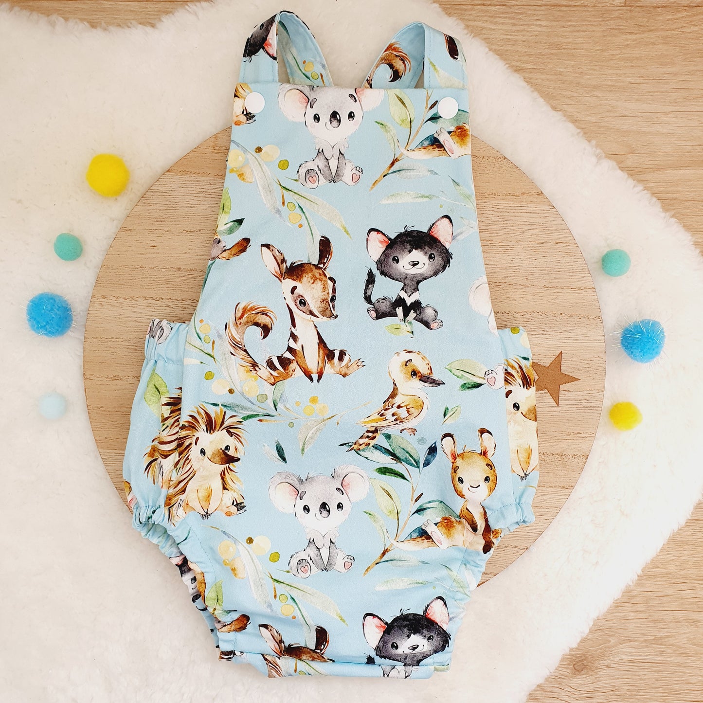 AUSSIE ANIMALS Baby Romper, Size 0