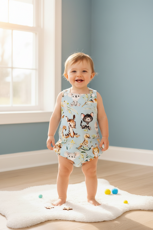 AUSSIE ANIMALS Baby Romper, Size 0