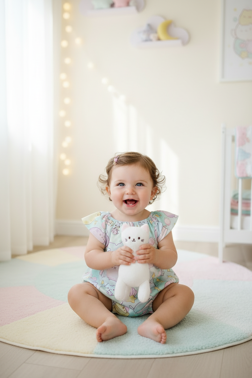 Baby Girl Playsuit, Size 1