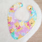 Pooh Bandana Dribble Bib, Handmade Baby Bib, Cotton / Bamboo, Ultra Absorbent