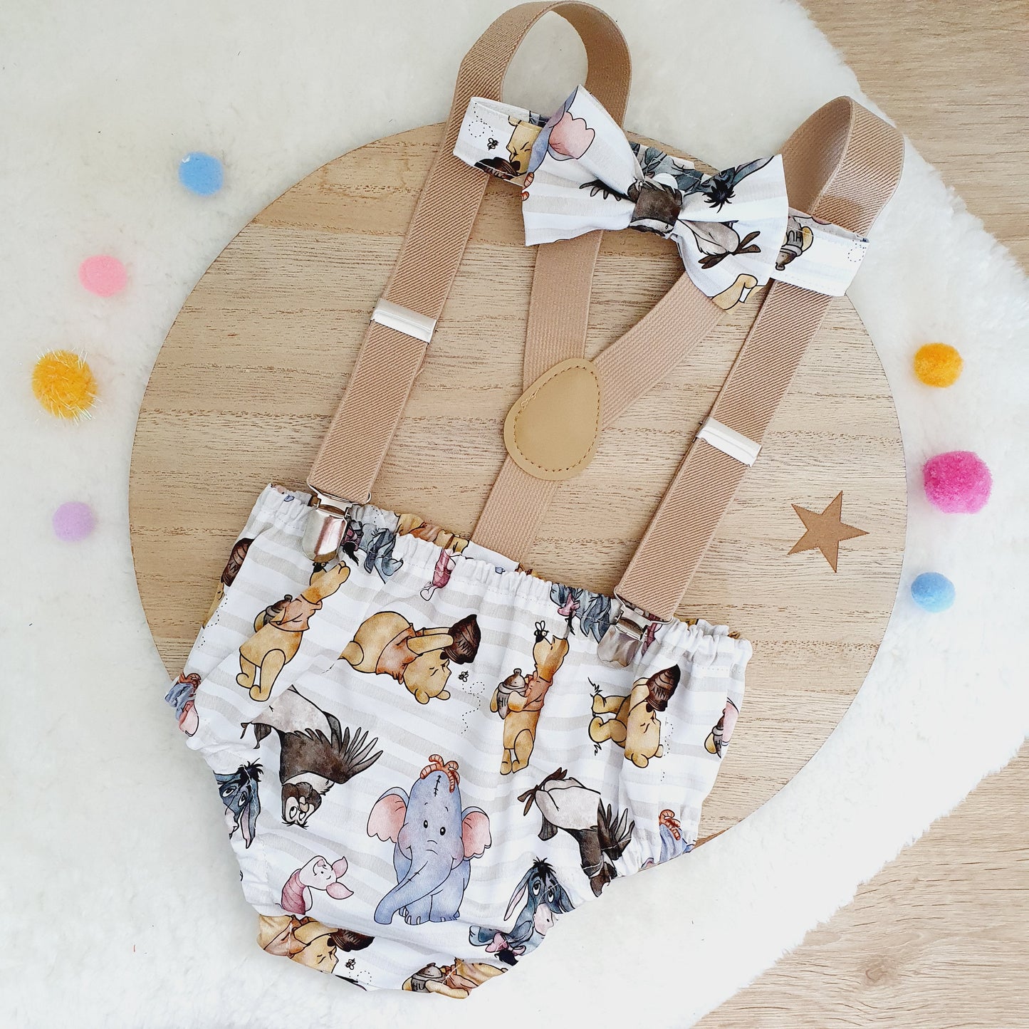 POOH Boys Cake Smash Outfit, Size 1