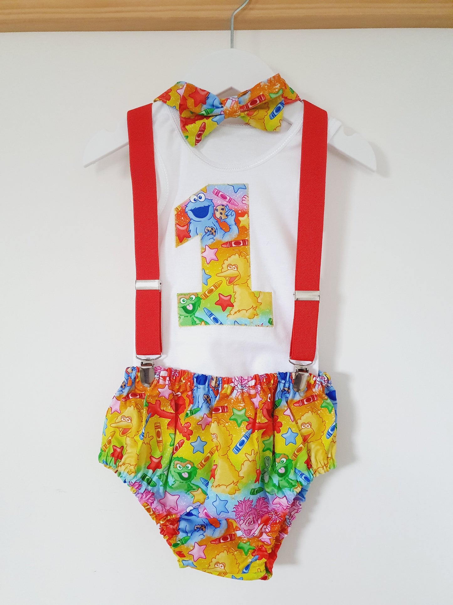 SESAME Boys 1st Birthday Outfit, Size 1