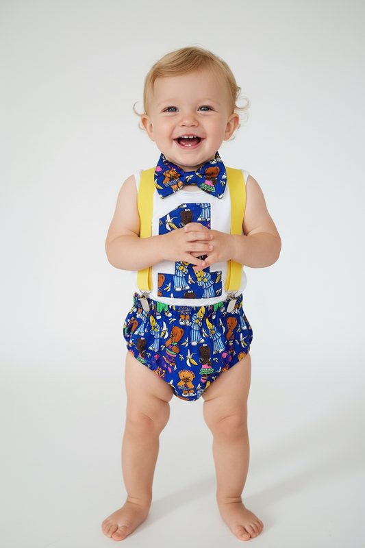 BANANAS Boys 1st Birthday Outfit, Size 0