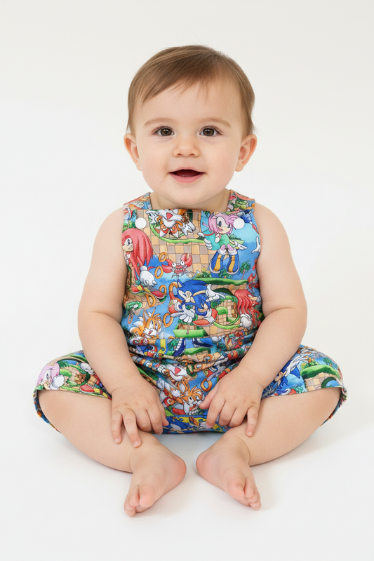 Overalls, Baby / Toddler Overalls, Short Leg Romper, Size 2